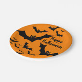 Bats Happy Halloween Party Papieren Bordje (Gekanteld)