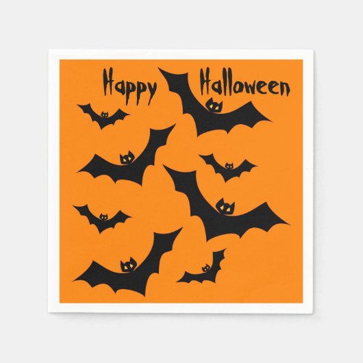 Bats Happy Halloween Party Servet (Voorkant)