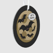Bats Having Party on Full Moon Ornament (voorkant)