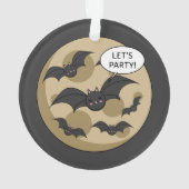 Bats Having Party on Full Moon Ornament (achterkant)
