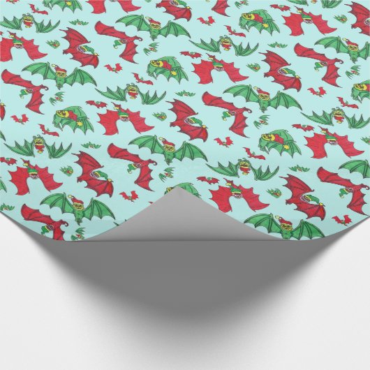 BATS IN PETTEN in Sky kerstcadeaupapier Cadeaupapier (Hoek)