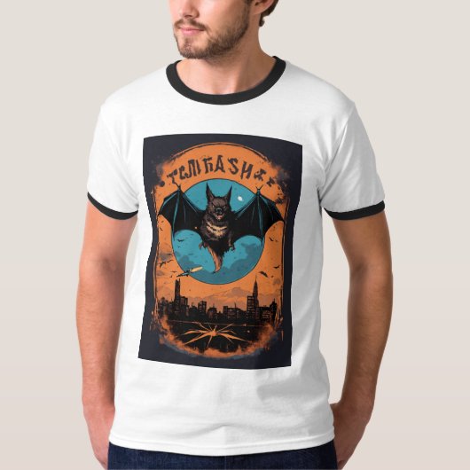 "Bats in Vogue: A Nightly Elegance" T-shirt (Voorkant)