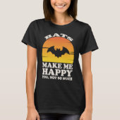 Bats Make Me Happy, Bat Clothes, Bat T-shirt (Voorkant)
