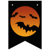 Bats Moon Happy Halloween bundelbanner Vlaggetjes (Eerste vlag)