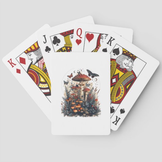 Bats N Mushroom Moon Goblincore Pokerkaarten (Achterkant)