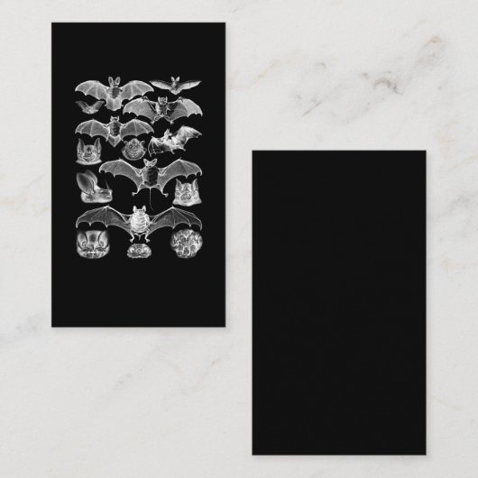 Bats Night Microbat Night Uitzicht Creepy Gothic Visitekaartje (Voorkant / Achterkant)