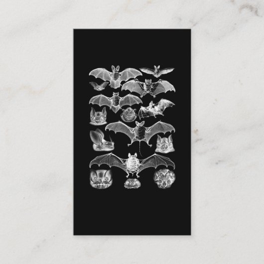 Bats Night Microbat Night Uitzicht Creepy Gothic Visitekaartje (Voorkant)