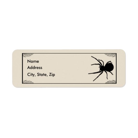 Bats & Spider Adresetiketten Sjabloon Etiket (Voorkant)