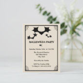 Bats & Spider Invitation Kaart Sjabloon (Staand voorkant)