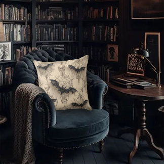 Bats & Spider Webs Gothic Kussen