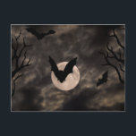 Bats Spooky Night Halloween Briefkaart<br><div class="desc">Bekijk de rest van de Happy Planet Party Halloween Collecties voor meer spooke design!</div>