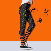 Bats Stripes Oranje Black Halloween Beste kwalitei Leggings