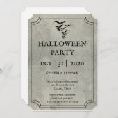 Bats Tombstone Halloween Uitnodigingen (Voorkant / Achterkant)