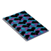 BatsAndBowsTILEpinkblue Notitieboek (Rechterzijde)