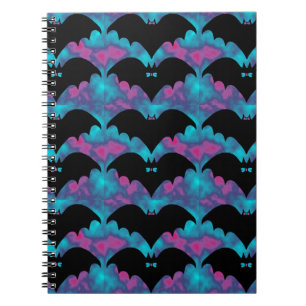 BatsAndBowsTILEpinkblue Notitieboek