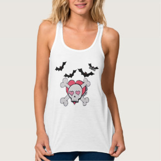 BatSh_tDesign Cute Skull and Crossbones Tanktop