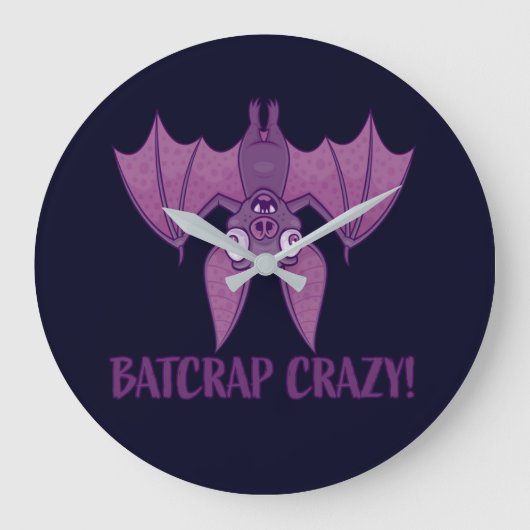 Batshit Crazy Wacky Cartoon Bat Grote Klok (Voorkant)