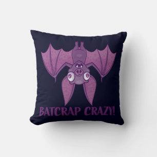 Batshit Crazy Wacky Cartoon Bat Kussen
