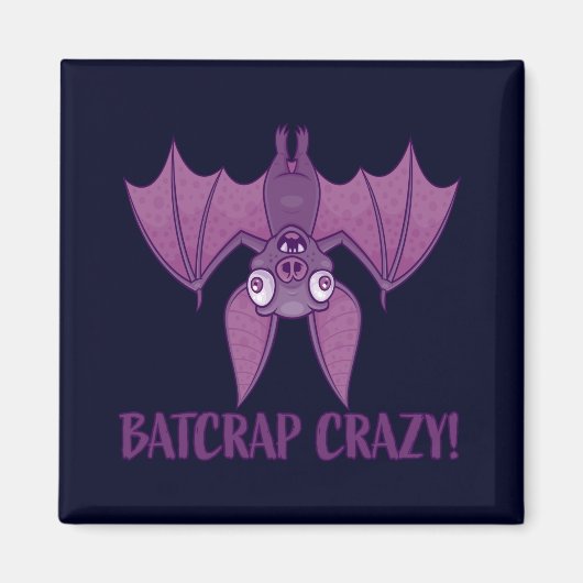 Batshit Crazy Wacky Cartoon Bat Magneet (Voorkant)