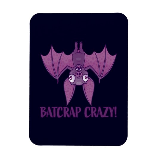 Batshit Crazy Wacky Cartoon Bat Magneet (Verticaal)