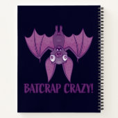 Batshit Crazy Wacky Cartoon Bat Notitieboek (Achterkant)