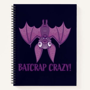 Batshit Crazy Wacky Cartoon Bat Notitieboek