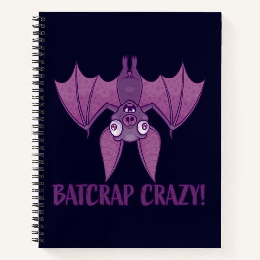 Batshit Crazy Wacky Cartoon Bat Notitieboek (Voorkant)