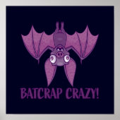 Batshit Crazy Wacky Cartoon Bat Poster (Voorkant)