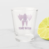 Batshit Crazy Wacky Cartoon Bat Shot Glas (Achterkant)