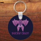 Batshit Crazy Wacky Cartoon Bat Sleutelhanger (Voorkant)