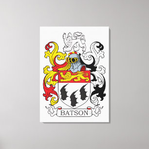 Batson Family Crest Canvas Afdruk