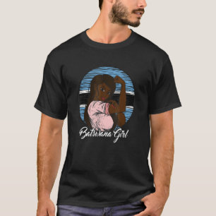 Batswana Vlag Botswana Motswana Meisje T-shirt