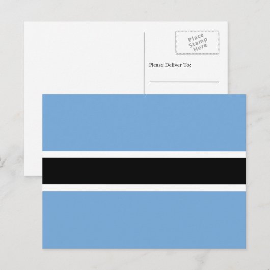 Batswana Vlag, Vlag van Botswana Briefkaart (Voorkant / Achterkant)