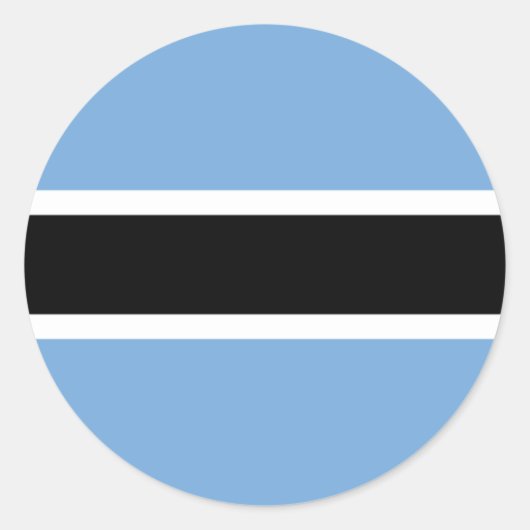 Batswana Vlag, Vlag van Botswana Ronde Sticker (Voorkant)