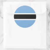 Batswana Vlag, Vlag van Botswana Ronde Sticker (Tas)