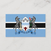Batswana Vlag & wapenschild, vlag van Botswana Visitekaartje (Voorkant)