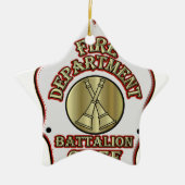 Battalion Chief Shield Design Keramisch Ornament (Voorkant)
