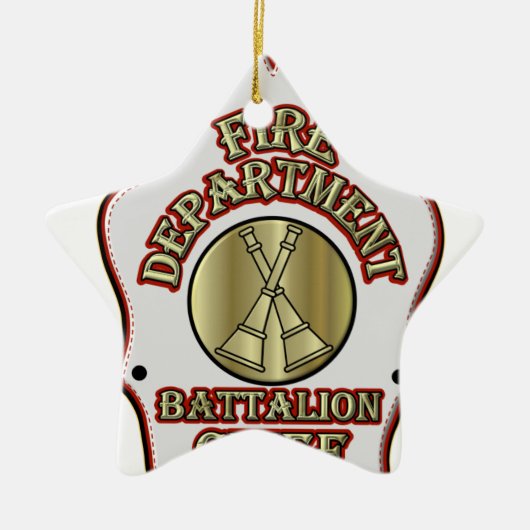 Battalion Chief Shield Design Keramisch Ornament (Voorkant)