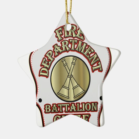 Battalion Chief Shield Design Keramisch Ornament (Links)