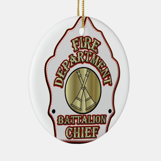Battalion Chief Shield Design Keramisch Ornament (Rechts)