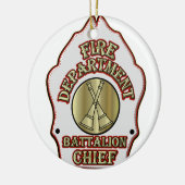 Battalion Chief Shield Design Keramisch Ornament (Links)