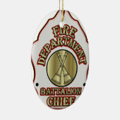 Battalion Chief Shield Design Keramisch Ornament (Rechts)