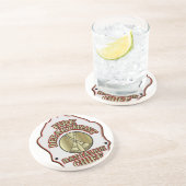 Battalion Chief Shield Design Zandsteen Onderzetter (Zijkant)