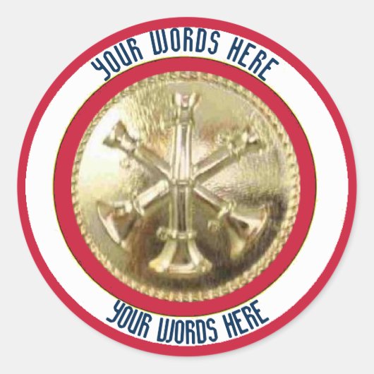 Battalion Fire Chief 3 Bugle Custom Sticker (Voorkant)