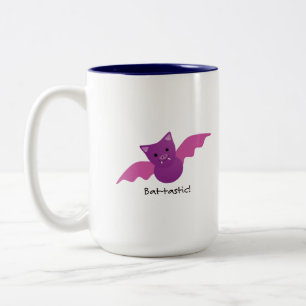 Battastische roze tas tweekleurige koffiemok