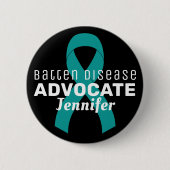 Batten Disease Advocate lint zwarte Button (Voorkant)