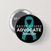 Batten Disease Advocate lint zwarte Button (Voorkant /achterkant)