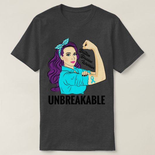 Batten Disease Awareness Blauwgroen Lint NCL T-shirt (Design voorkant)