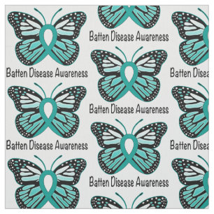 Batten Disease Awareness Butterfly Stof