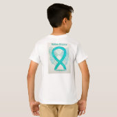 Batten Disease Awareness Ribbon Angel Custom T-shi T-shirt (Achterkant volledig)